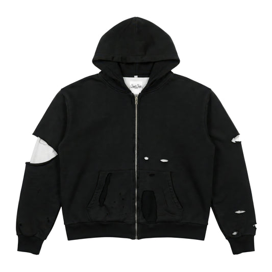 DESTROYED ZIP HOODIE DZH D2001
